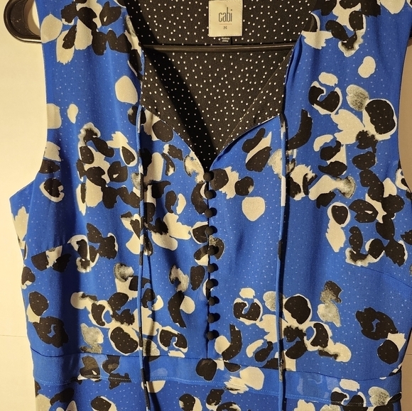 CABI Untamed Electric Blue Floral  Dress in sz medium - Picture 12 of 16